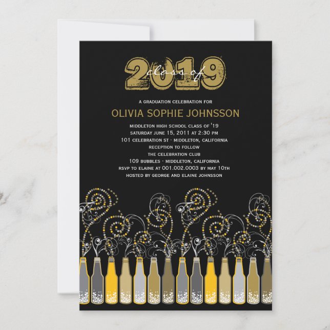 Bubblig inbjudan för party för (Framsida)