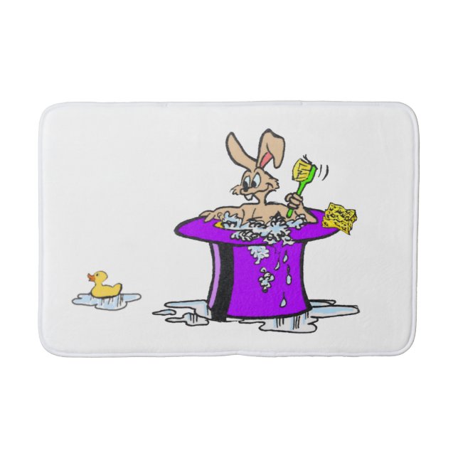 Bubbling Bunny Anpassade Bath Mat Badrumsmatta (Framsidan)