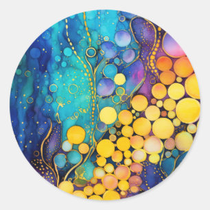 Bubbling Spectrum Runt Klistermärke