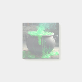 Bubbling Witch's Cauldron Halloween Post-it Block