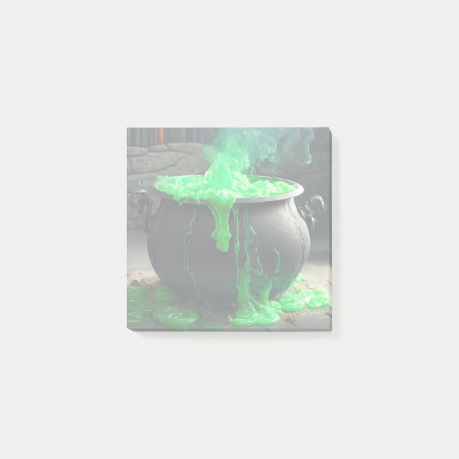 Bubbling Witch's Cauldron Halloween Post-it Block (Framsida)