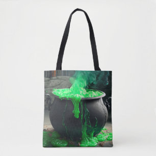 Bubbling Witch's Cauldron Halloween Tygkasse