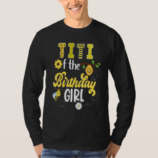 Bubblingsbi Flicka Födelsedag Hive Söt 1:a Födelse T Shirt