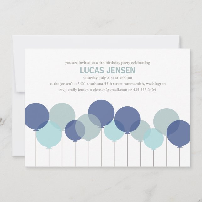 Bubblingspartiinbjudan Inbjudningar (Framsida)