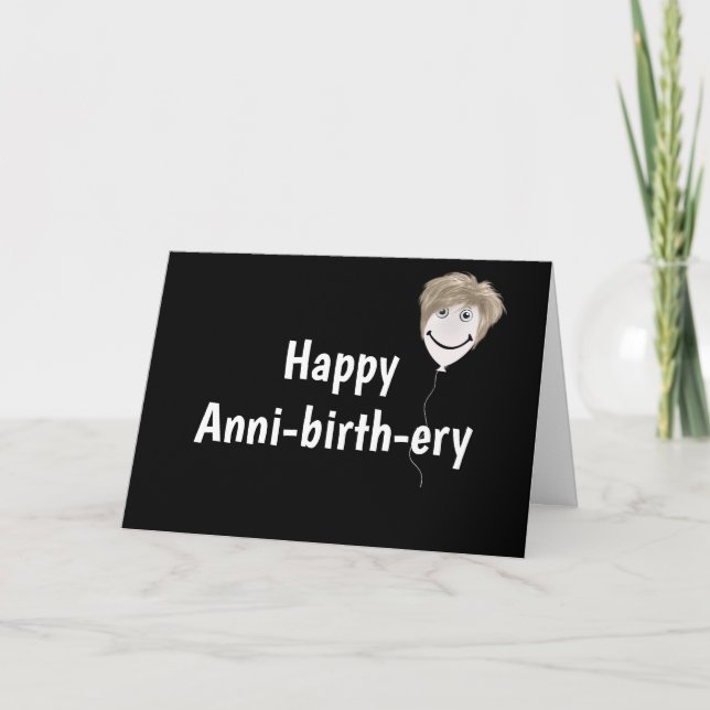 Bubblon Ansikte på svarta Kort (Framsida)