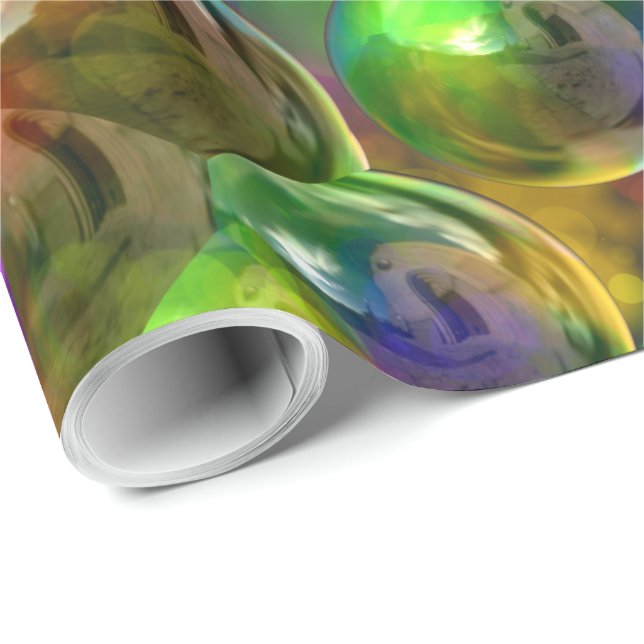 Bubblor 2 Omslagning Papper Presentpapper (Rullad Hörn)