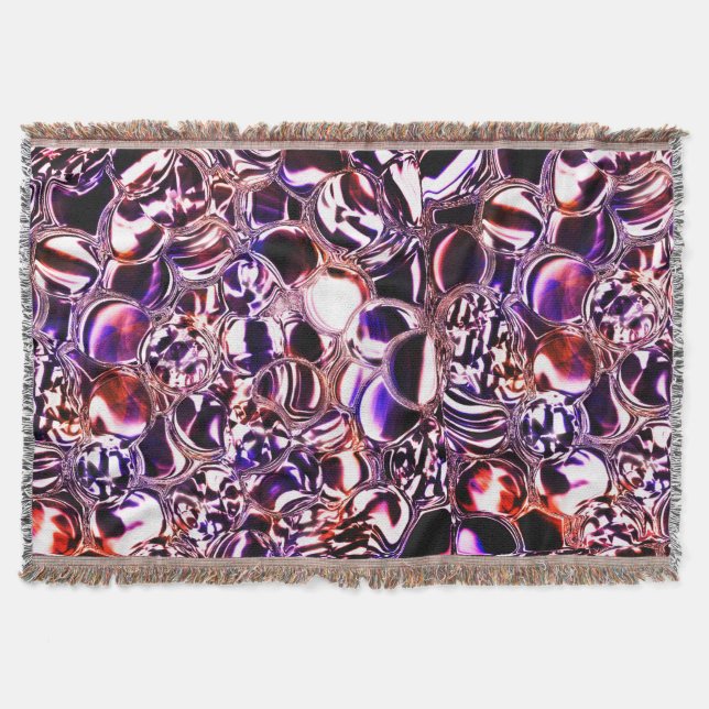 Bubblor av färg-glas eller ädelstenar? filt (Framsidan)