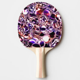 Bubblor av färg-glas eller ädelstenar? pingisracket