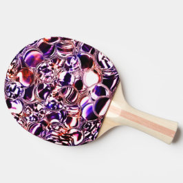 Bubblor av färgad glas eller ädelstenar? pingisracket