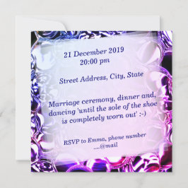 Bubblor av glas eller av skifferblått till rosa inbjudningar