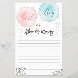 Bubblor, babyvykort flygblad