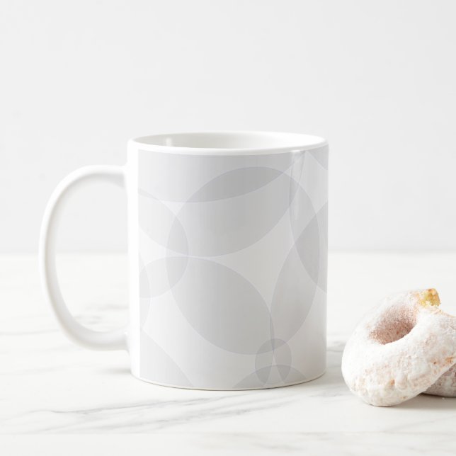 Bubblor Bakgrundsring | Abstrakt Cirkulär Design Kaffemugg (Med munk)
