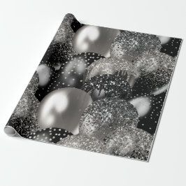Bubblor Birthday Black Silver Glitter Party Presentpapper
