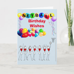 Bubblor Birthday Önskemål Netball Hälsning Kort