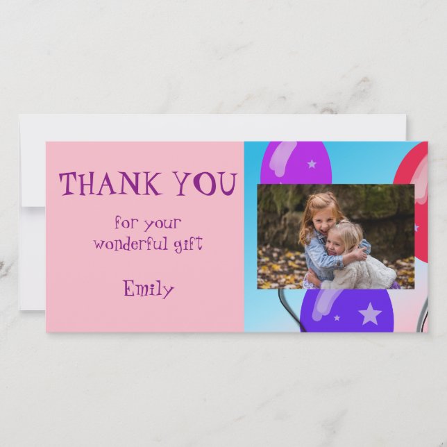 Bubblor Birthday Tack Photo (Framsida)