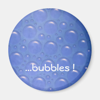 bubblor blå magnet runt
