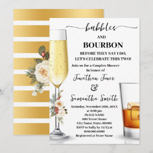 Bubblor & Bourbon Innan jag gör Vinterdusch Inbjudningar