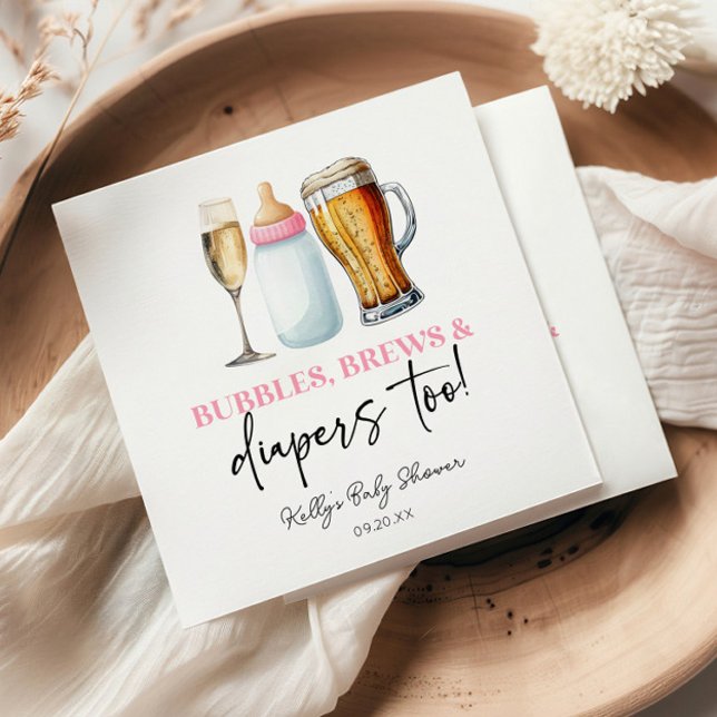 Bubblor, Brygd och Blöjor Också! Barnkalas Pappersservett (Skapare uppladdad)