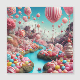 Bubblor Candy land Magnetisk Inbjudningskort