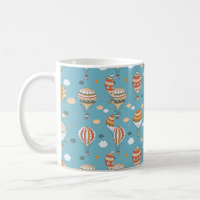 Bubblor färg mönster kaffemugg (Vänster)