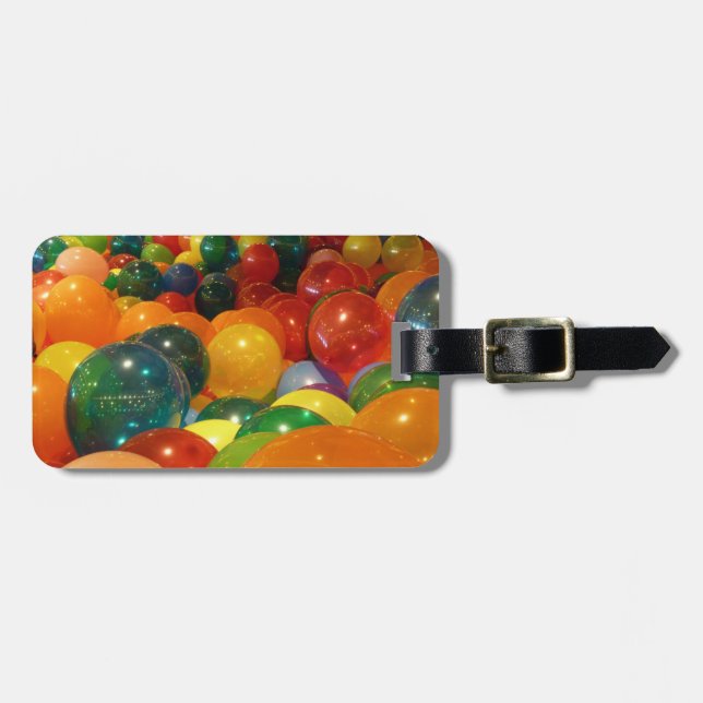Bubblor Färgfull Party-design Bagagebricka (Horisontell Framsida)