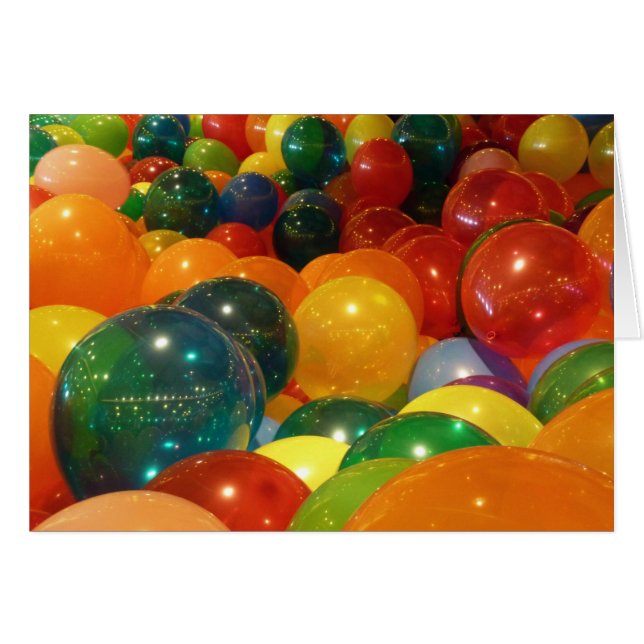Bubblor Färgfull Party-design OBS Kort (Framsidan Horizontal)