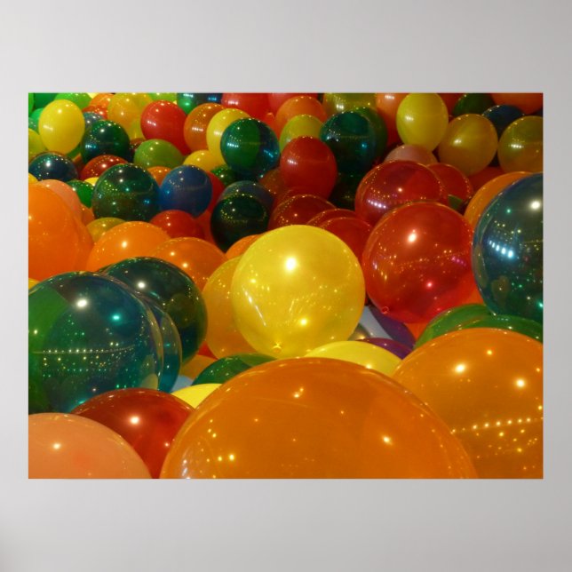 Bubblor Färgfull Party-design Poster (Framsidan)