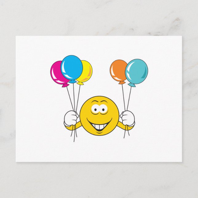 Bubblor Firande Ansikte Vykort (Framsida)