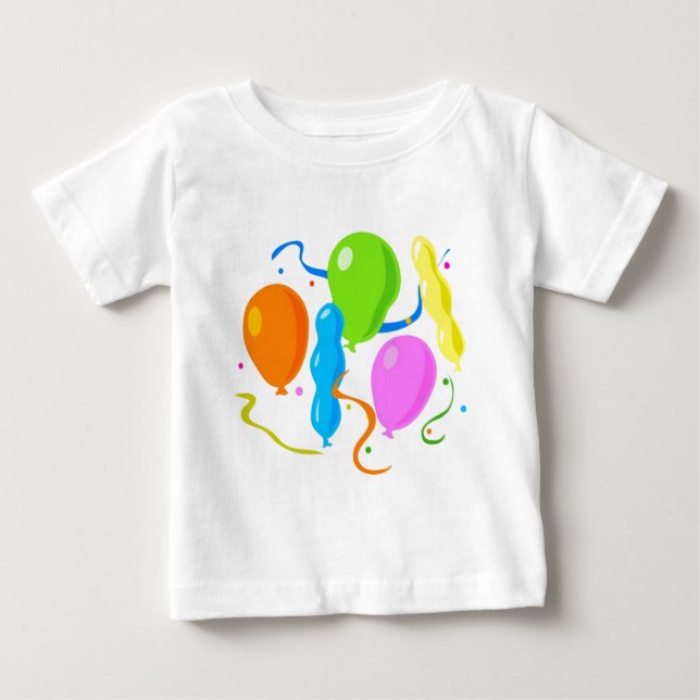 Bubblor för Födelsedagsfest av färgad Tee (Framsida)