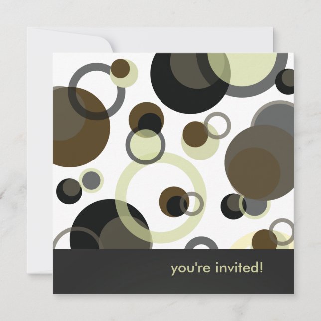 Bubblor för Födelsedagsfest Inbjudningar (Framsida)