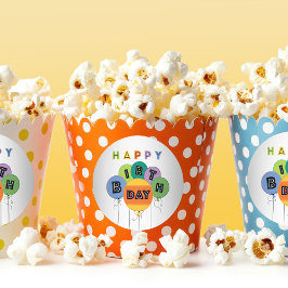 Bubblor för Grattis på födelsedagen med ljusfenome Runt Klistermärke