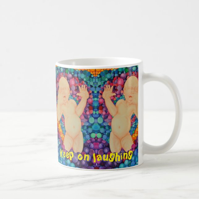 Bubblor fortsätter att skratta kaffemugg (Höger)