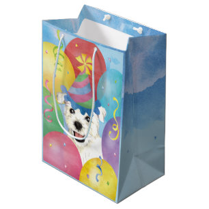 Bubblor från födelsedagen Westie Medium Gift Bag