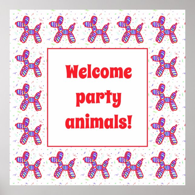 Bubblor Hundar Party Poster (Framsidan)