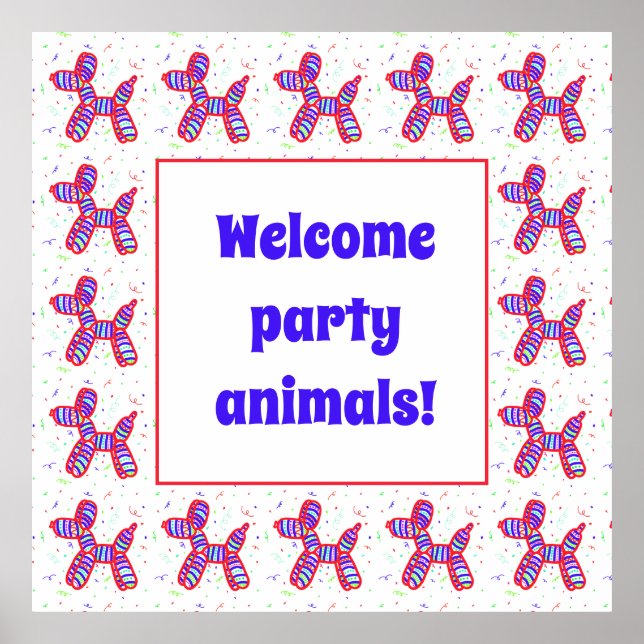 Bubblor Hundar Party Poster (Framsidan)