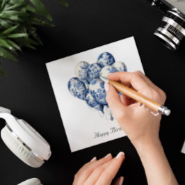 Bubblor i Delft Blue, anpassade Inbjudningar