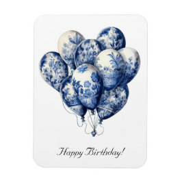 Bubblor i Delft Blue, anpassade Magnet