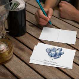 Bubblor i Delft Blue-anpassadet Vykort