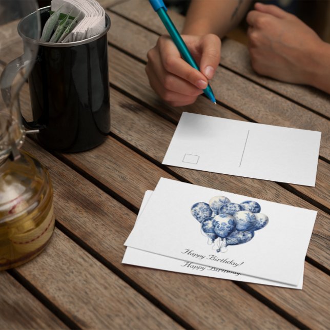 Bubblor i Delft Blue-anpassadet Vykort (Skapare uppladdad)