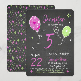 Bubblor | Inbjudan till alkboard på födelsedagskvä