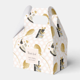 Bubblor Kid Birthday Tack i guld Glitter Party Presentaskar