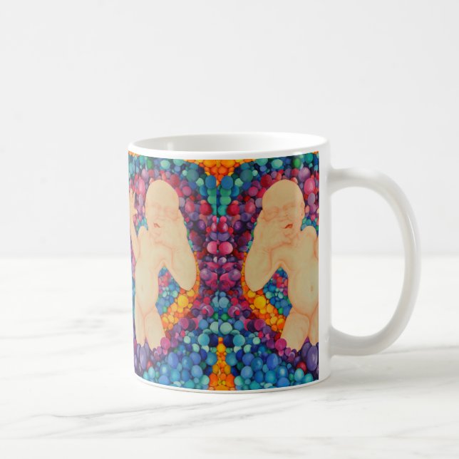 Bubblor konst design mugg (Höger)