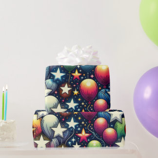 Bubblor med Glitter Stars Presentpapper