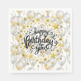 Bubblor Napkins grattis på födelsedagen Party Pappersservett