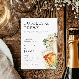 Bubblor och bryggor par dusch inbjudningar