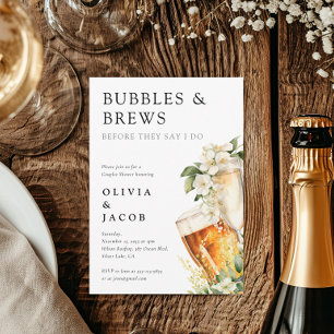 Bubblor och bryggor par dusch inbjudningar