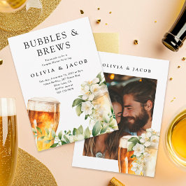 Bubblor och bryggor Parskakning Fotoinbjudan Inbjudningar