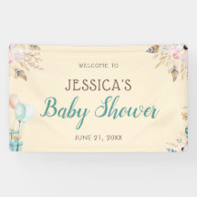 Bubblor och fjädrar Boho Baby Shower