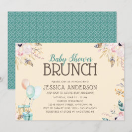 Bubblor och gåvor | Brunch för babyskor Inbjudningar