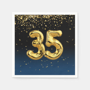 Bubblor och konfetthaltiga napkins i 35e Guld Pappersservett